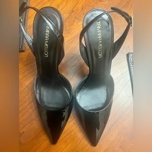 Tamara Mellon Jackpot Black Patent Slingback Pump